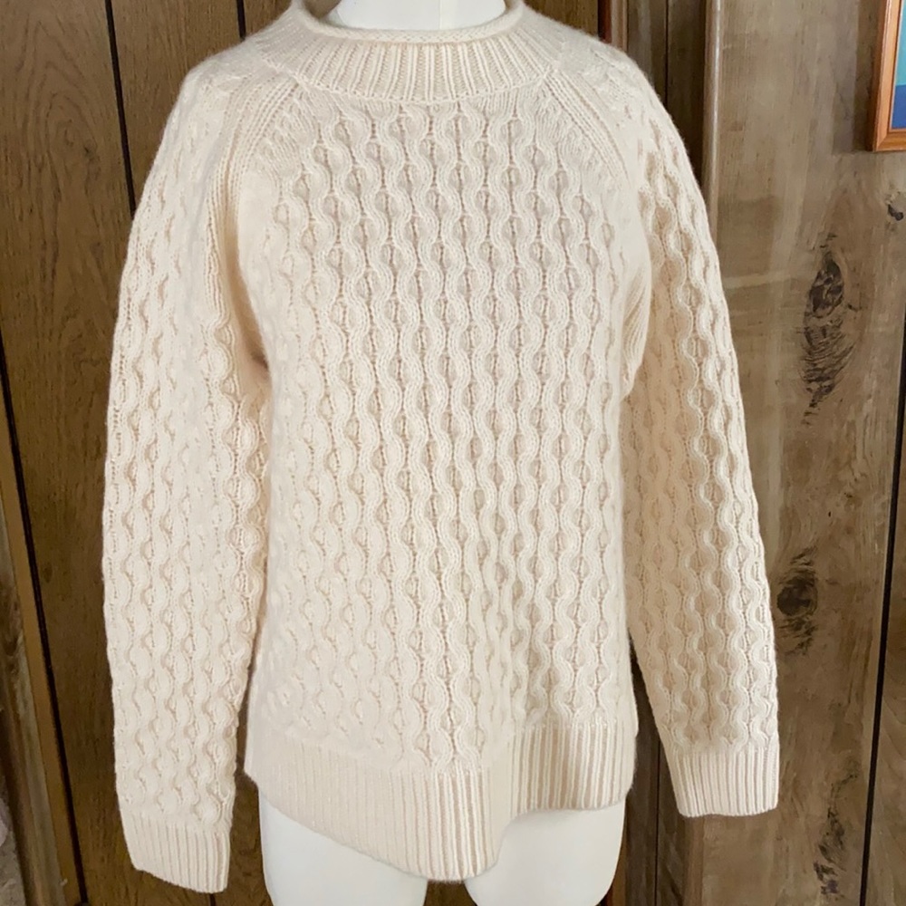 Honeycomb cashmere rollneck sweater